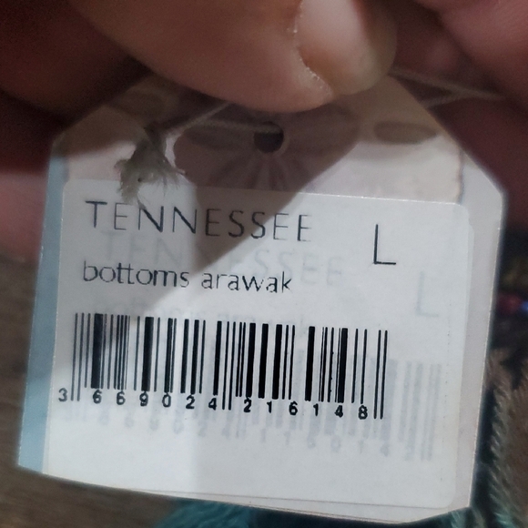 Thaikila Arawak Turquoise Brown Bikini Tassled Lace Overlay - Picture 3 of 8